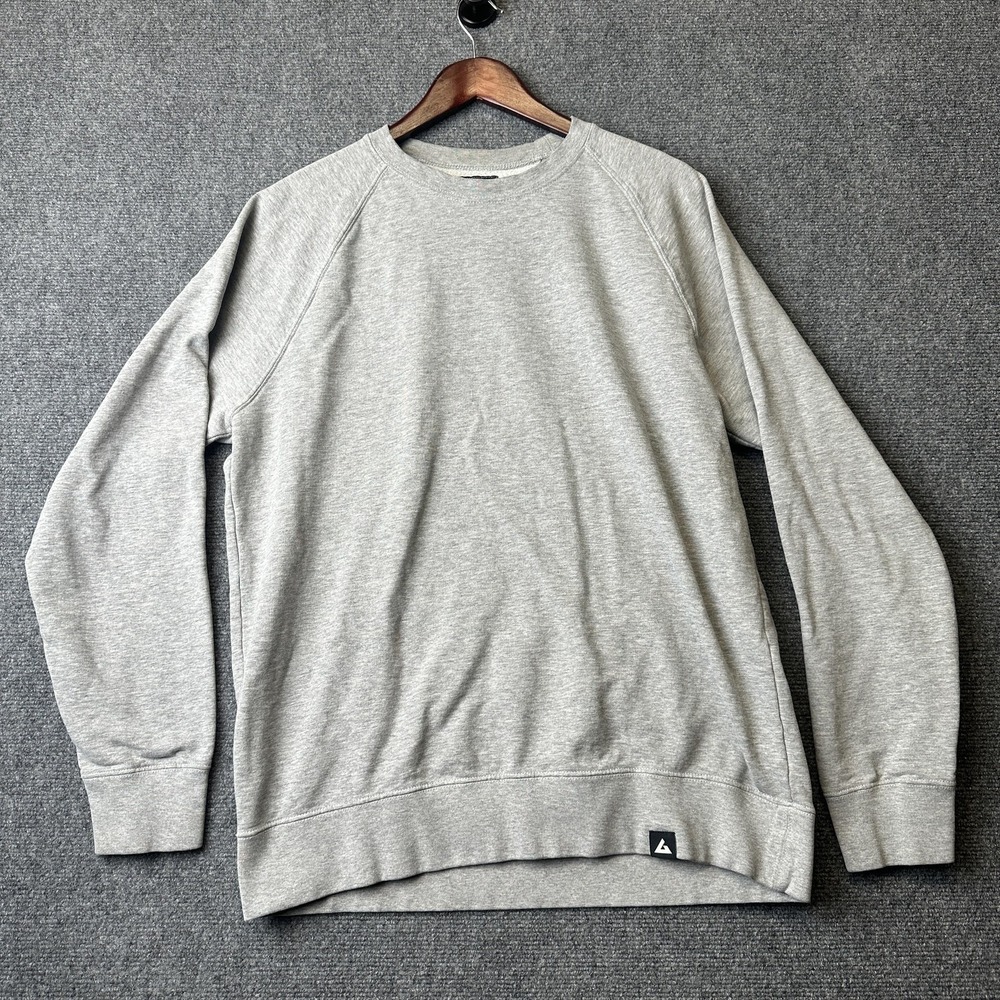 American Giant Sweatshirt Mens L‎ Gray Pullover Crew Neck Fleece USA Logo Casual